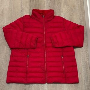 St. John's Bay Bright Red Quilted Puffer Jacket
